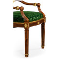 Neo-Classical Gilded Lyre Back Dining Armchair