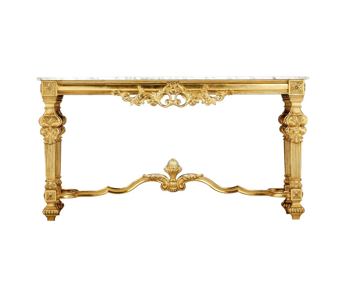 French Century Console - White Calacatta marle top