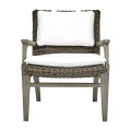Grey and rattan  lounge chair