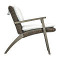 Grey and rattan  lounge chair
