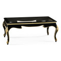 Ocala Black Coffee Table with clear glass top