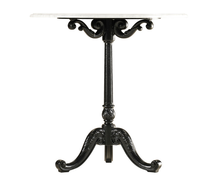 Round Table with White Carrara top 
28