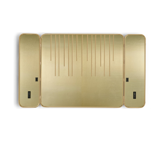 Triptych Floor Screen at Bed