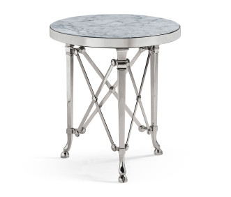 Gueridon Accent Table White Carrara Top