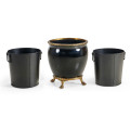 Black Glossy Ceramic Chinese Vase