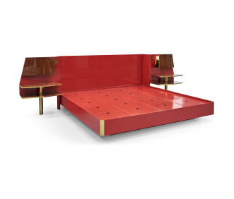 Left Bedside Table with Power Strip