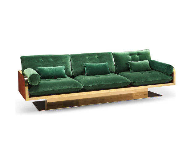 Wood Shell 3 Seat Sofa