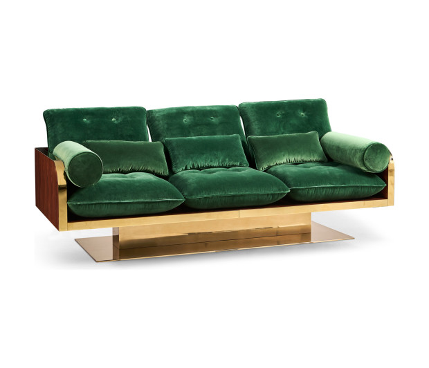 Wood Shell 3 Seat Sofa