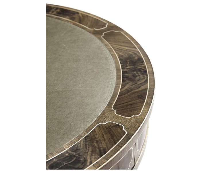 Bleached Mahogany Drum Table