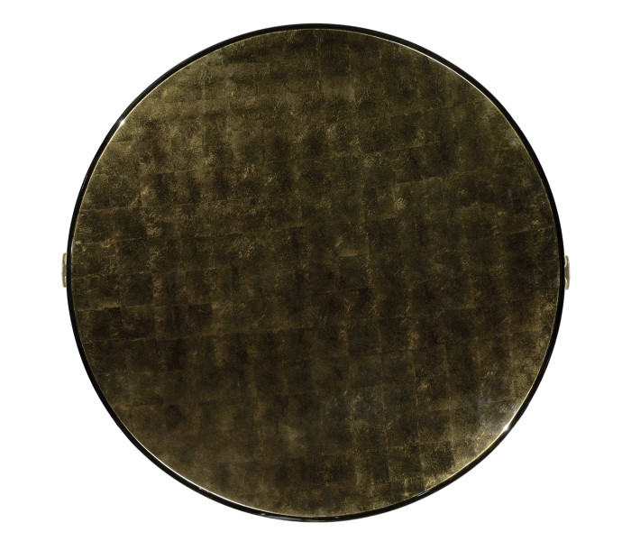 Dark Bronze Round Side Table with Drawer Dark Bronze Round Side Table with Drawer