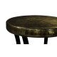 Dark Bronze Round Side Table with Drawer