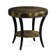 Dark Bronze Round Side Table with Drawer