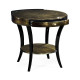 Dark Bronze Round Side Table with Drawer