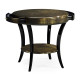 Dark Bronze Round Side Table with Drawer