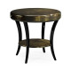 Dark Bronze Round Side Table with Drawer Dark Bronze Round Side Table with Drawer