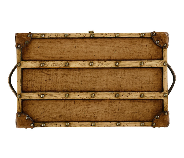 Walnut & Leather Steamer Trunk Walnut & Leather Steamer Trunk