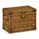 Walnut & Leather Steamer Trunk