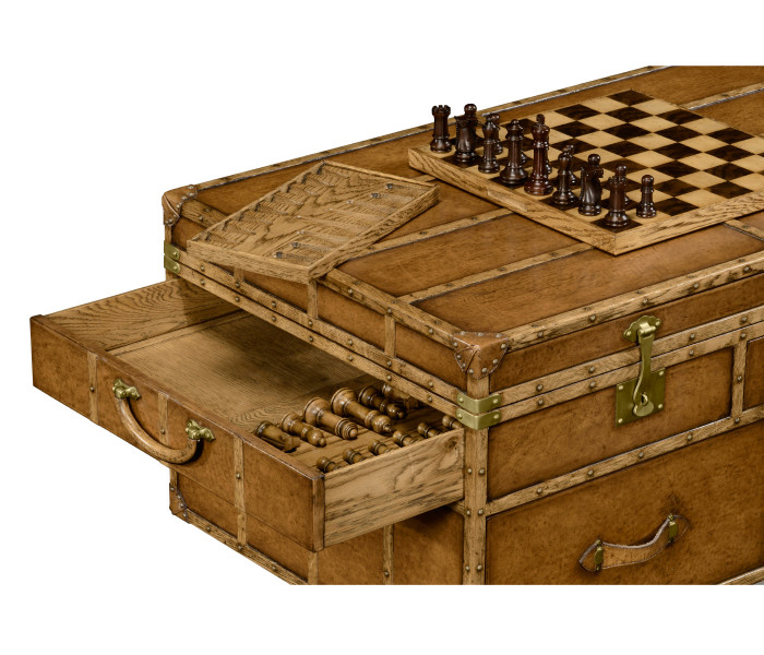 Travel Trunk Style Coffee Games Table