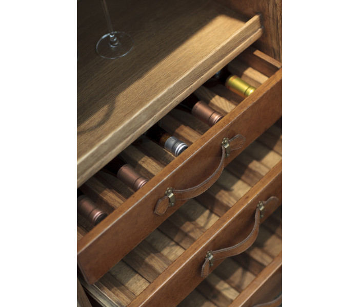 Travel Trunk Style Wine and Cocktail Cabinet