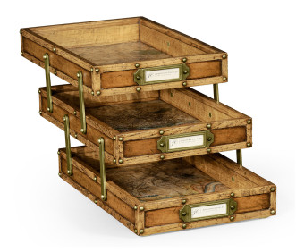 Travel Trunk Style Letter Tray