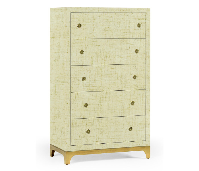 Tall chest with blazer buttons (Camomile/Gold)