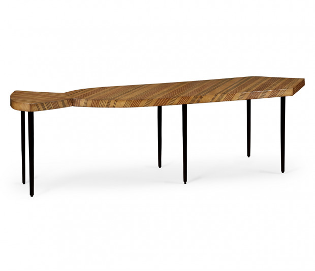 Inlaid Stripe Necktie Bench Or Coffee Table