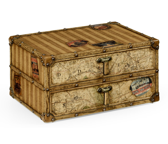 Travel Trunk Style Desktop Chest