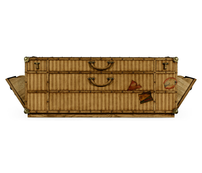 Travel Trunk Style Coffee Table with Storage Travel Trunk Style Coffee Table with Storage