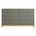 Slate & Gold Double Low Chest 