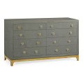 Slate & Gold Double Low Chest 