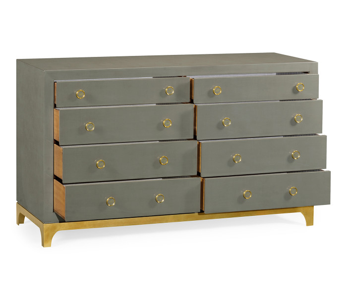 Slate & Gold Double Low Chest