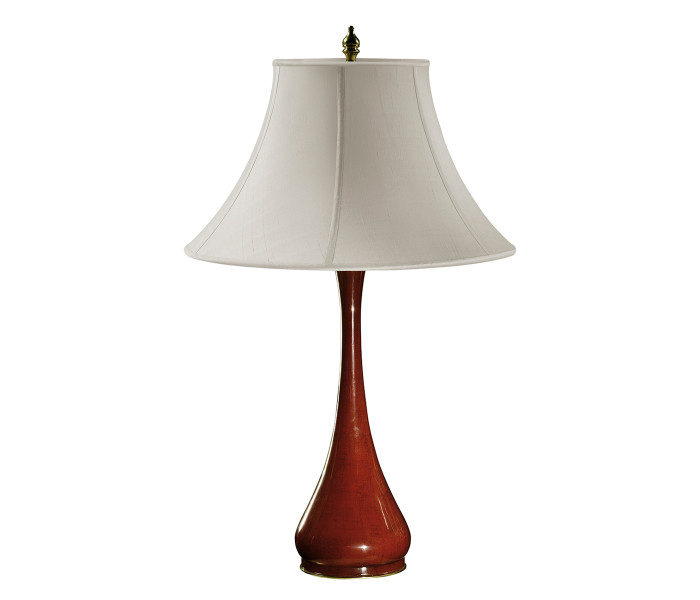 Red Lacquered Table Lamp