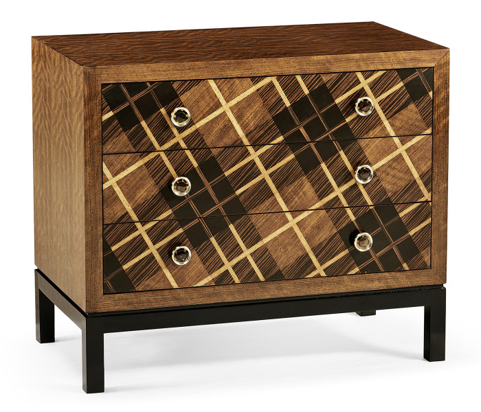 Hand Inlaid Tartan Low Chest Hand Inlaid Tartan Low Chest
