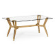 Midcentury Style Rectangular Oak Coffee Table