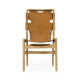 Casual Mid-cent Slung Leather Side Chair