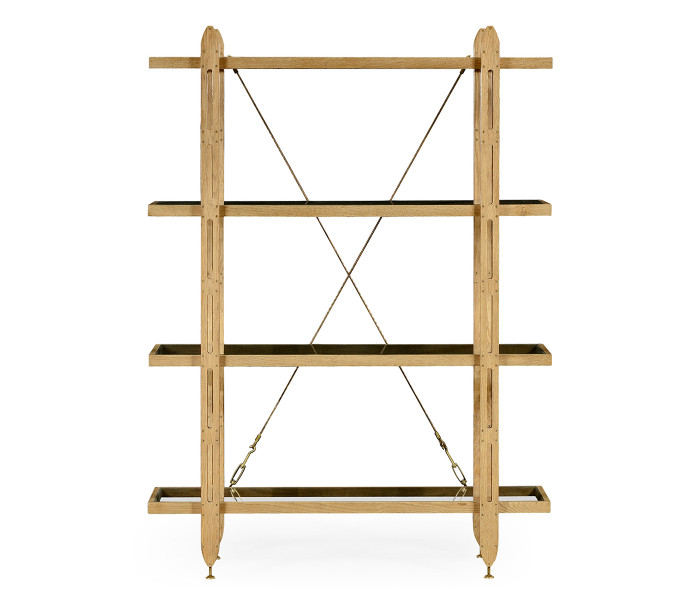 Four-Tier Oak Architectural Étagère Four-Tier Oak Architectural Étagère