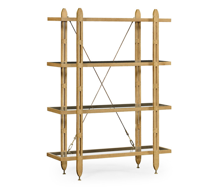 Four-Tier Oak Architectural Étagère