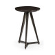 Circular Black Mocha Oak & Oyster Side Table