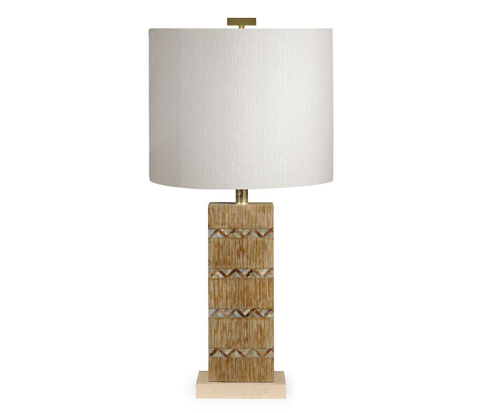 Herringbone Shell Inlaid Lamp