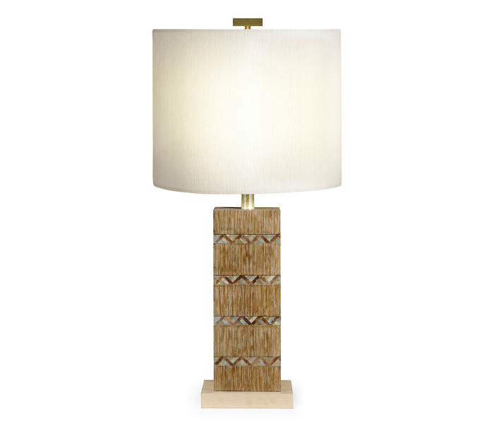 Herringbone Shell Inlaid Lamp