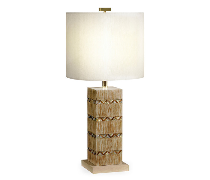 Herringbone Shell Inlaid Lamp