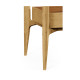 Rectangular Architects End Table with Drawer and Glass Top