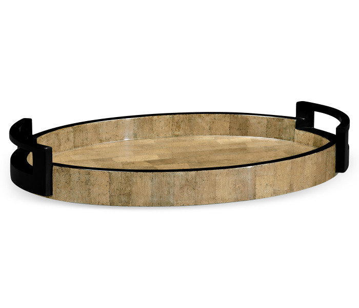 Large Elliptical Tray in Brown Brick Eggshell Large Elliptical Tray in Brown Brick Eggshell