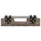 Rectangular Silver Espresso & Eggshell Tray Rectangular Silver Espresso & Eggshell Tray