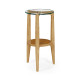 Architectural Round End Table with Glass Top