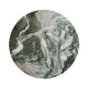 Round Faux Black & Grey Marble Cut-Out Lamp Table