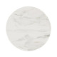 Round Faux White & Grey Marble Cut–Out Lamp Table