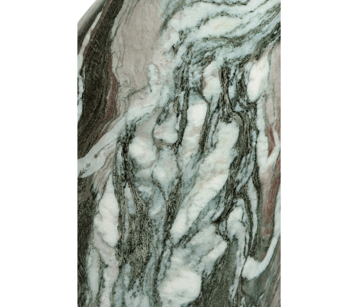 Round Faux Black & Grey Marble Wine Table