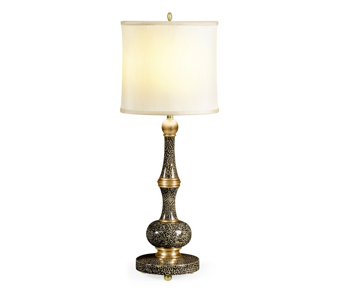 Midnight Snakeskin Eggshell Table Lamp