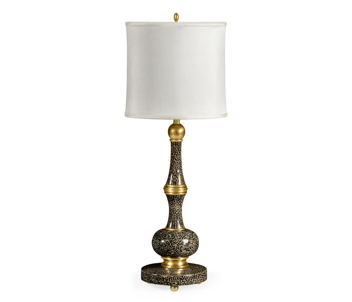 Midnight Snakeskin Eggshell Table Lamp